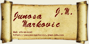 Junoša Marković vizit kartica